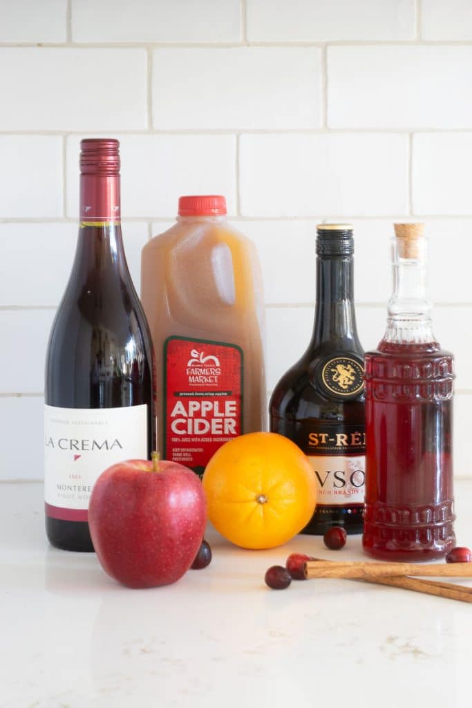 Ingredients for Sangria.