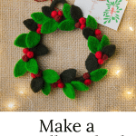 Needle-felted wreath.