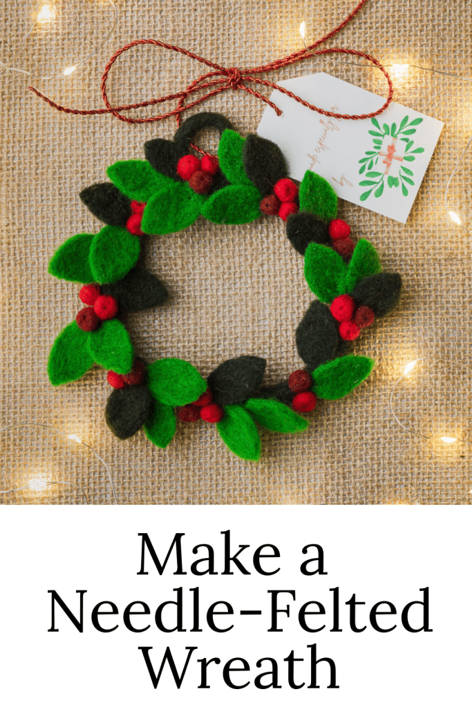 Needle-felted wreath.
