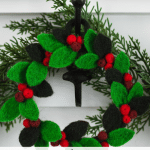 Needle-felted wreath.