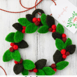 Needle-felted wreath.