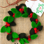 Needle-felted wreath.