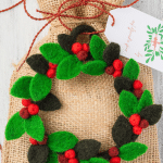 Needle-felted wreath.