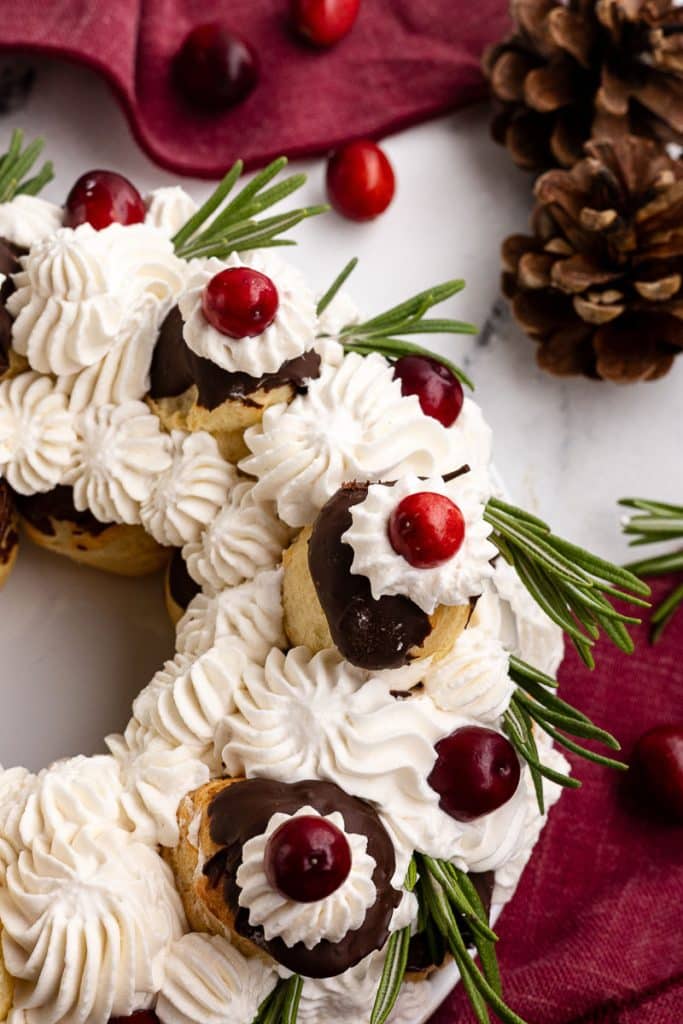 Profiterole Wreath.