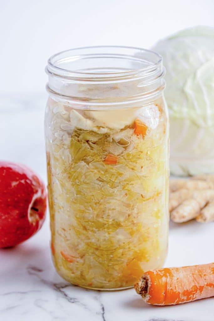 Finished sauerkraut.