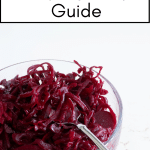 Beet sauerkraut in a bowl.