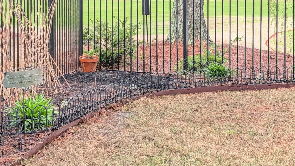 edging and willow supports