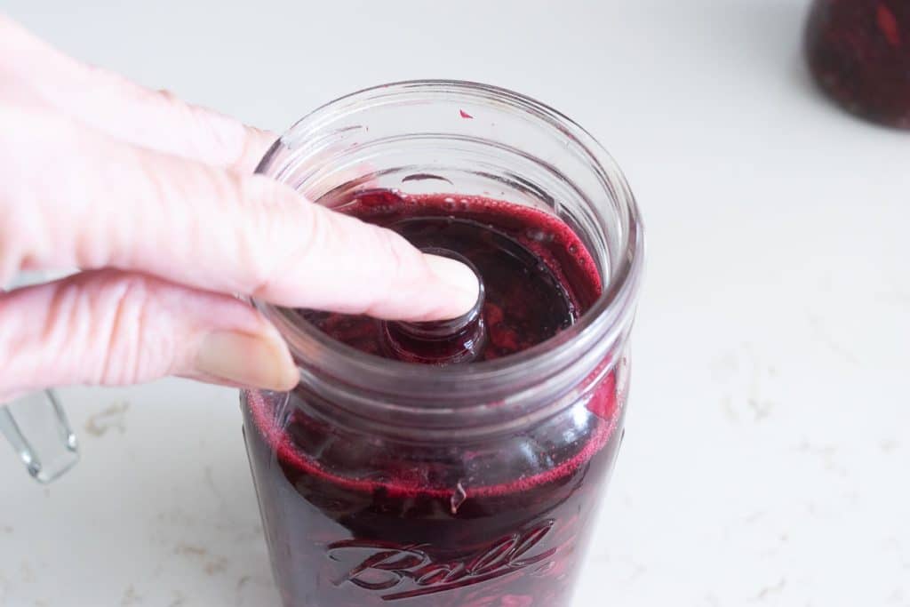 Pushing down weight.