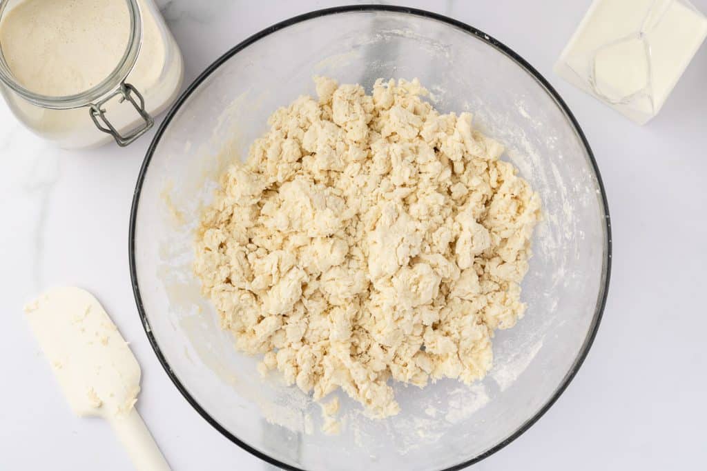 Batter with discard and milk.