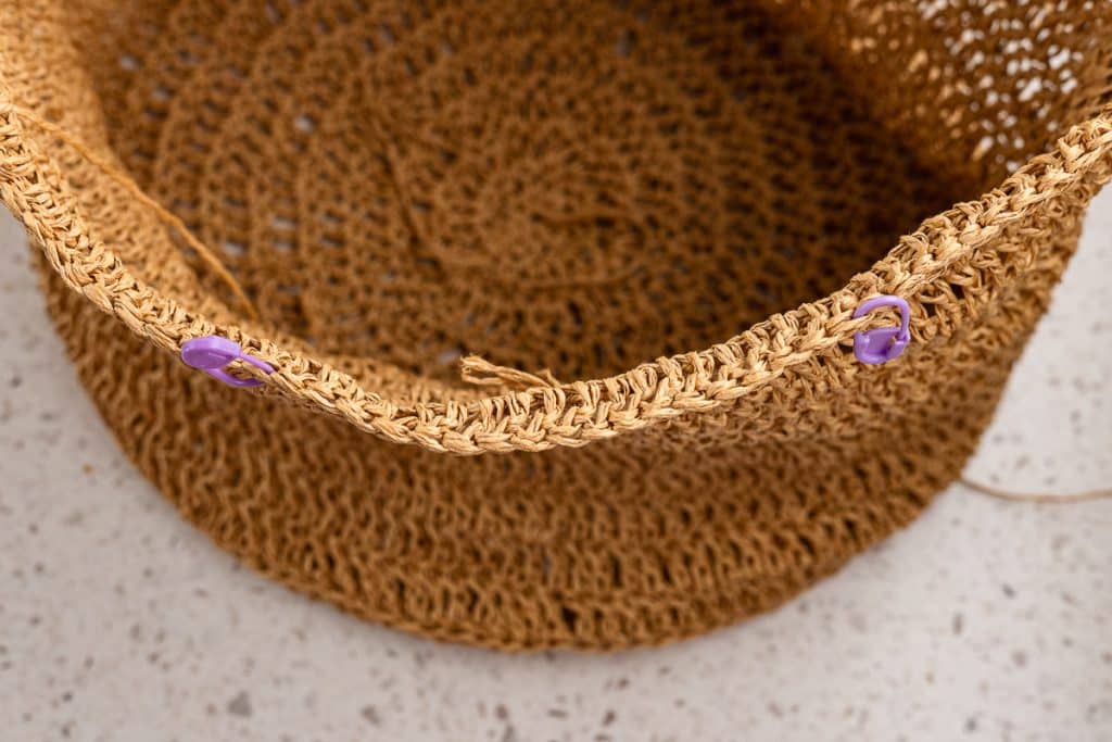 Showing markers for handle placement.