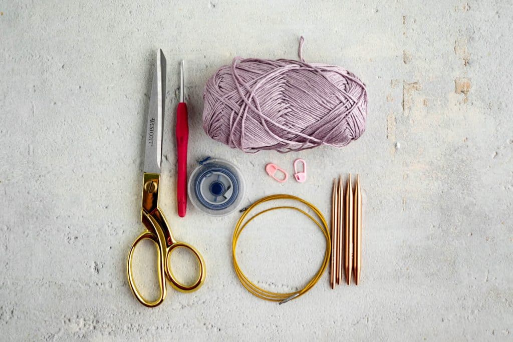 Materials for shawl.