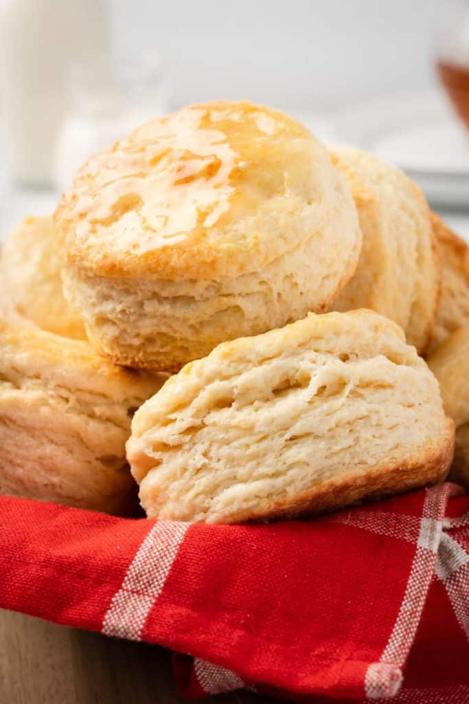 Buttermilk Biscuits in a basket.