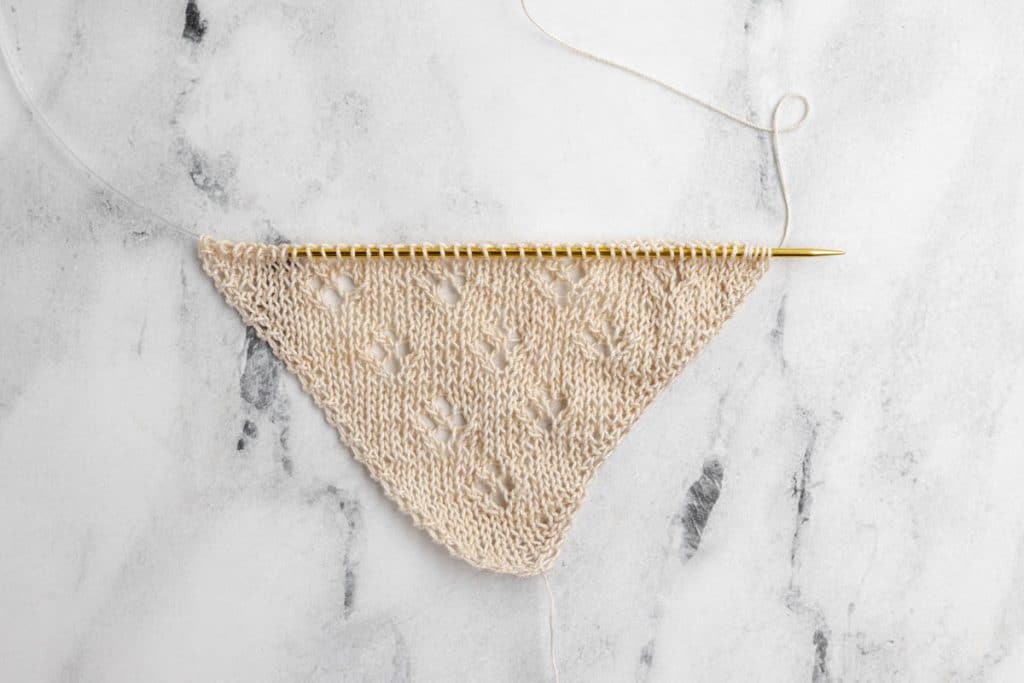 Lace bandana in progress.