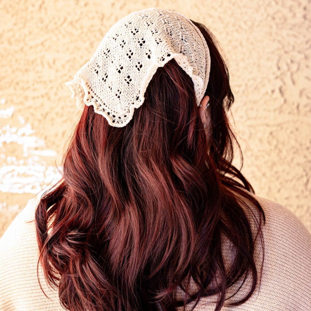 Knit bandana.