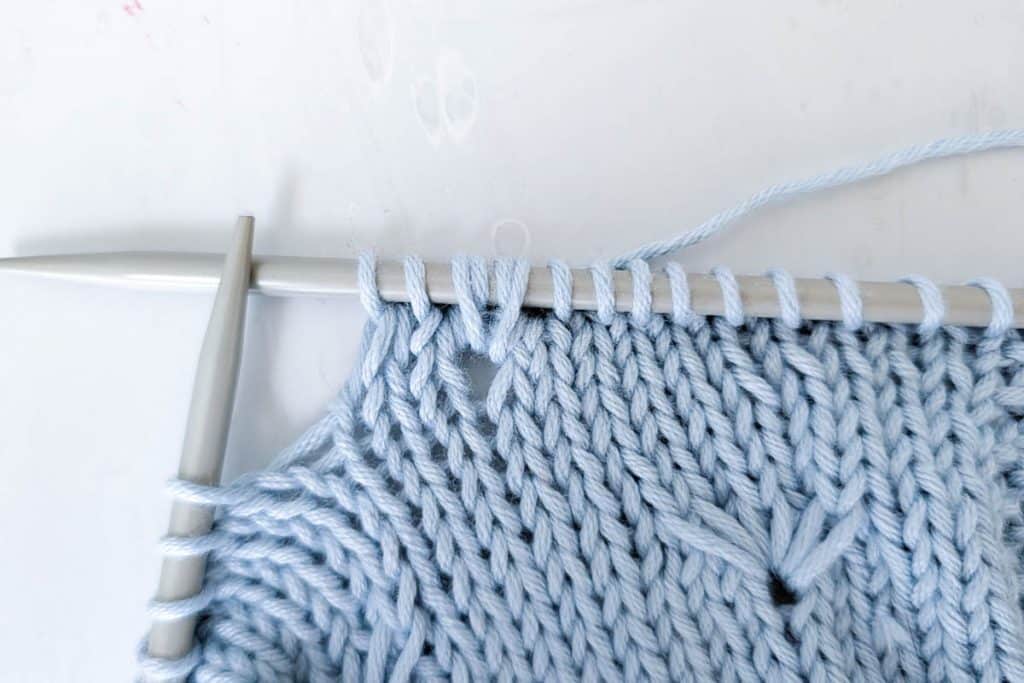 Knit two more stitches.