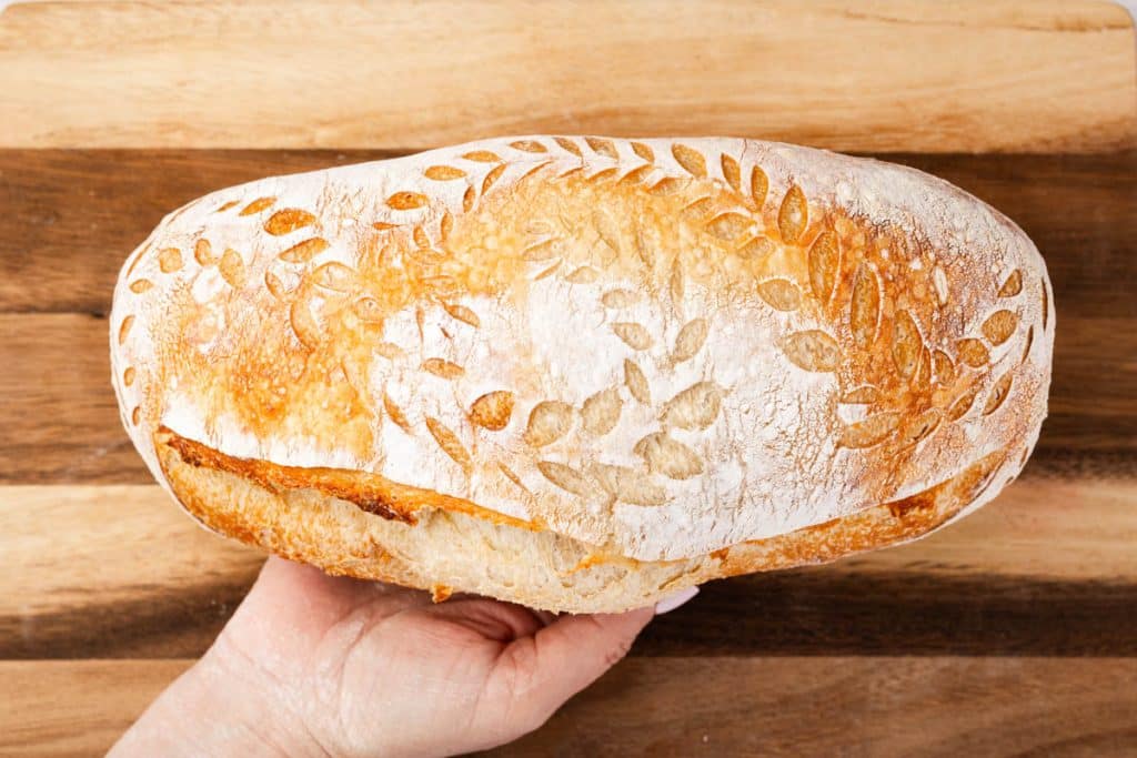 Baked loaf.
