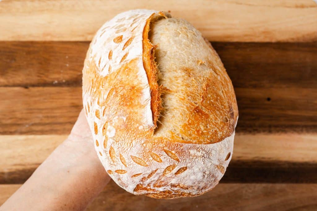 Baked loaf.