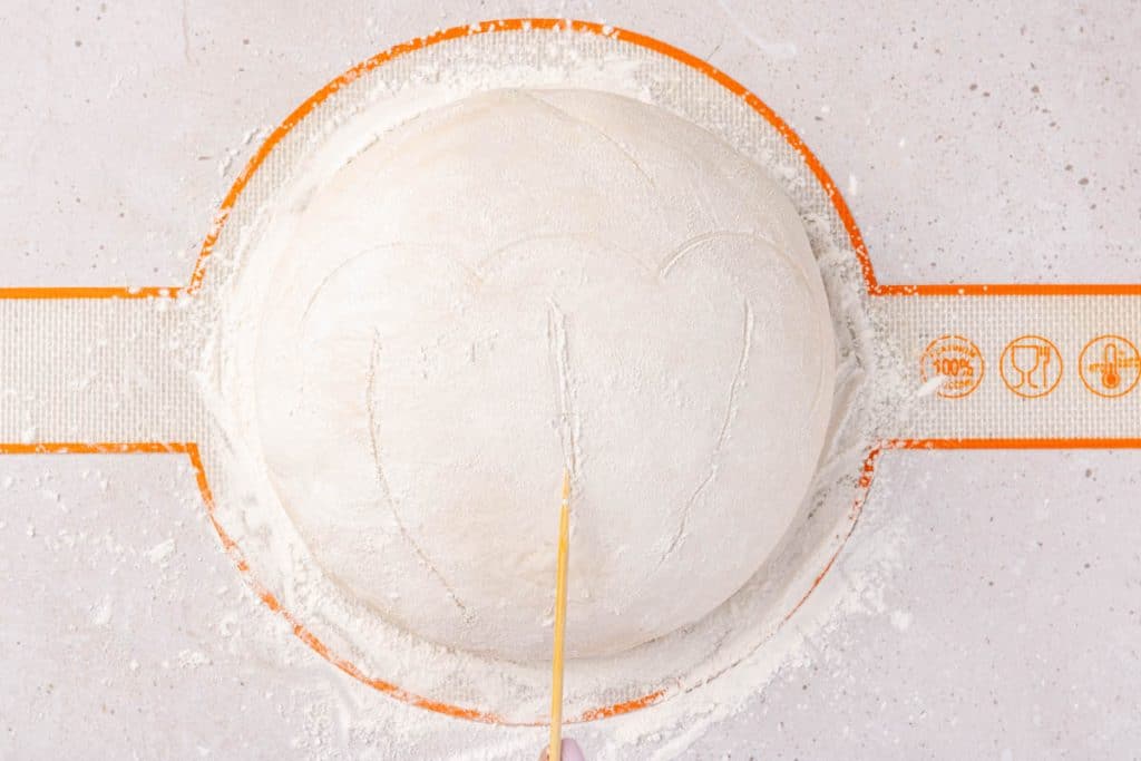 Use skewer to mark design.