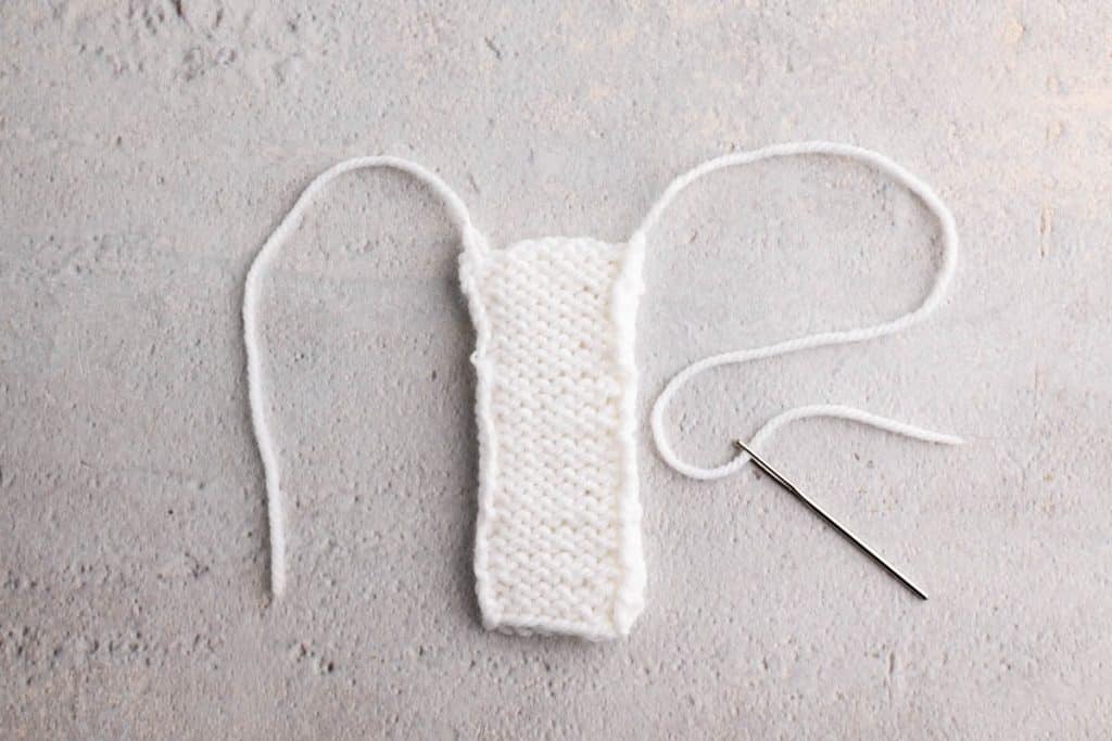 Knitting arms and legs.
