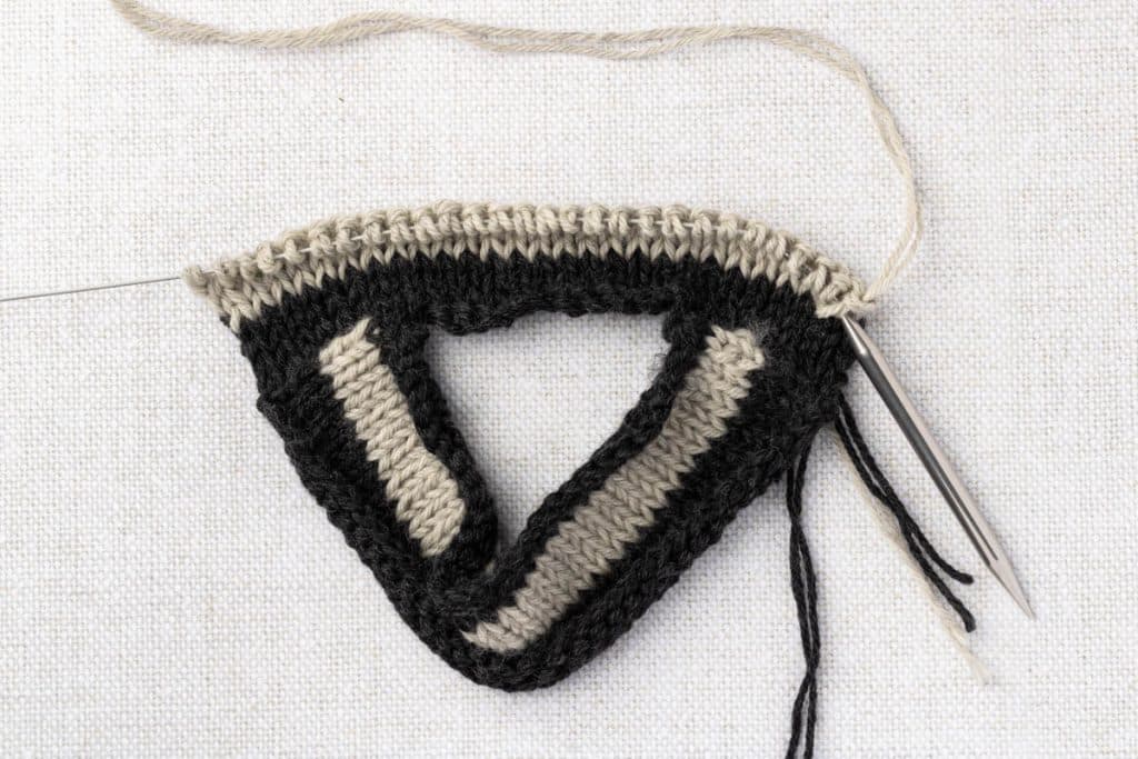 Begin top of slipper.