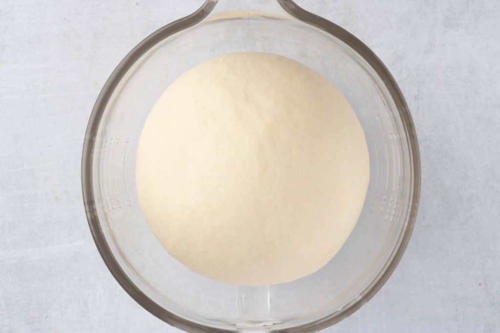 Dough after proofing.